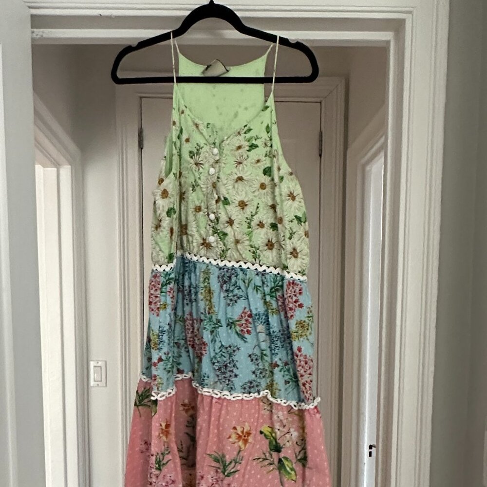 Farm Rio Mixed Print Multi-Colored Floral Sundress